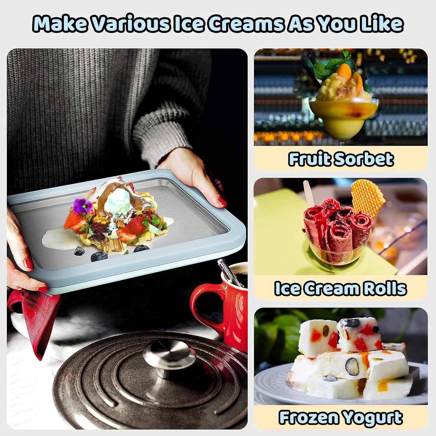 At-Home Rolled Ice Cream Maker Kit