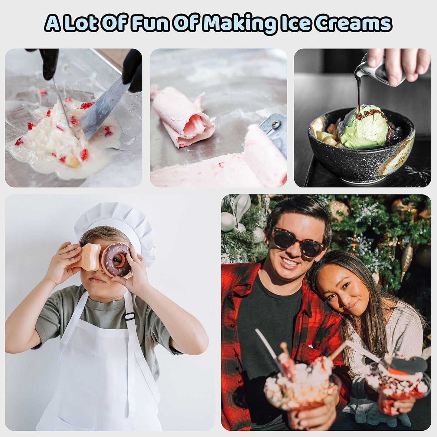 At-Home Rolled Ice Cream Maker Kit